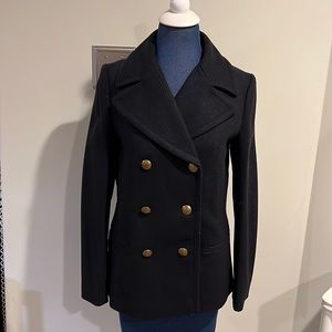 NWT Banana Republic Luxury Italian Wool Blend Pea Coat